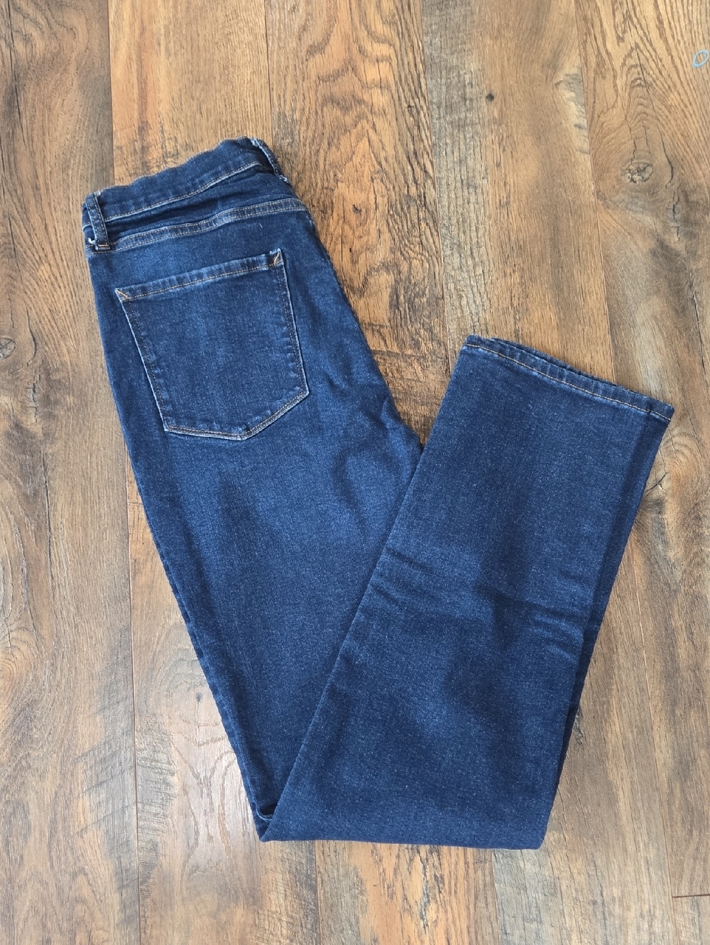 a.n.a Classic Women's Dark Blue High Rise Curvy Straight Jeans